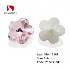 DZ 3101 6*6mm flower shape crystal fancy stone k9 crystal rhinestone for nail art